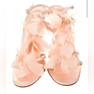 Christian Louboutin Pink Crepe Satin Petal Sandals